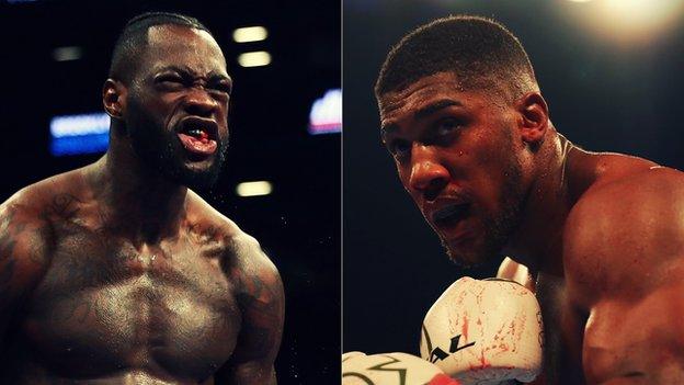 Wilder (left) has 38 knockouts from his 39 wins and Joshua has 20 knockouts from his 20 wins