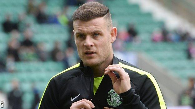 Hibernian forward Anthony Stokes