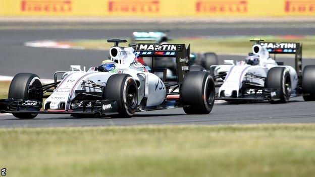 Williams drivers Felipe Massa and Valtteri Bottas