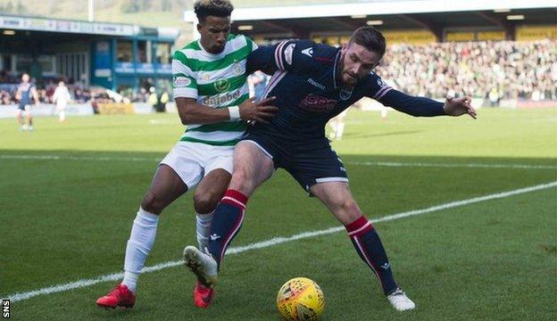 Celtic attacker Scott Sinclair and Ross County defender Jason Naismith