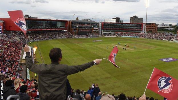 Lancashire fans at Old Trafford