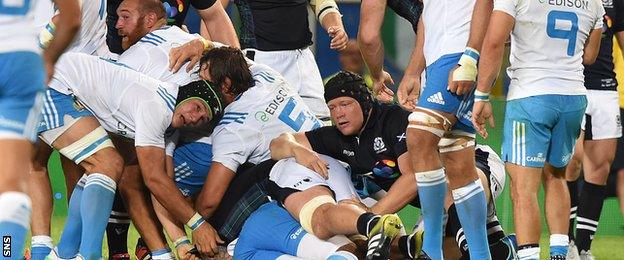 South Africa-born WP Nel played well when he came off the bench to earn his first cap for Scotland