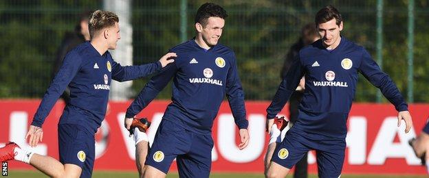 Jason Cummings, John McGinn and Kenny McLean