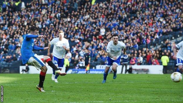 Rangers beat Peterhead 4-0 to win the Challenge Cup at Hampden