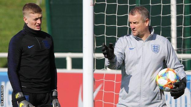 Martyn Margetson will continue coaching England's goalkeepers including first choice Jordan Pickford