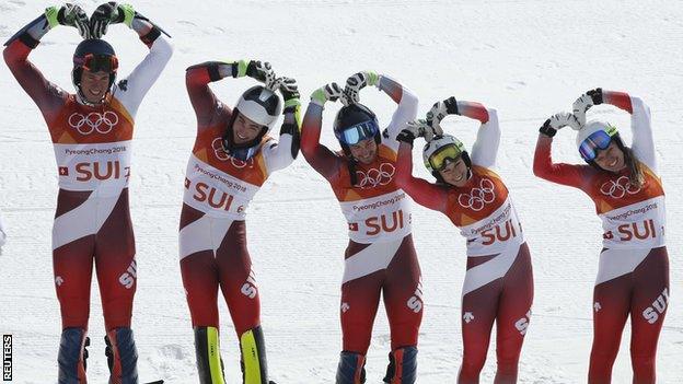 Switzerland celebrate gold medal