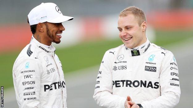 Lewis Hamilton and Valtteri Bottas