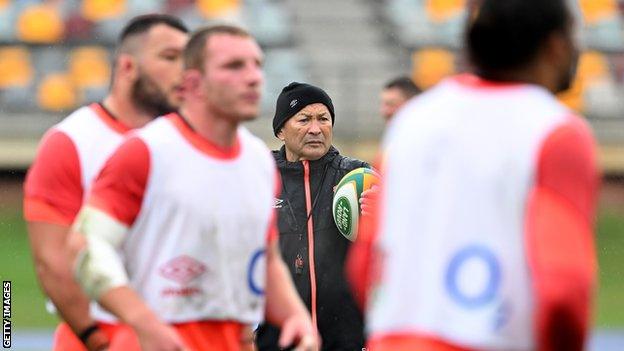 Eddie Jones coaching England