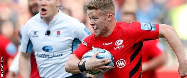 Tom Whiteley in action for Saracens