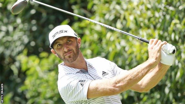 Dustin Johnson in round three in Mexico