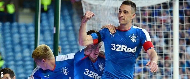 Lee Wallace got Rangers off and running with two first-half goals