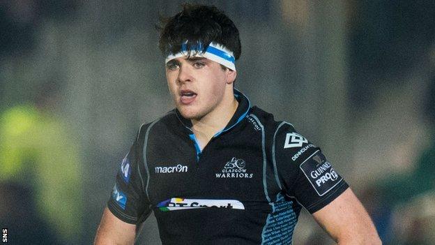 Lewis Wynne in action for Glasgow Warriors against Ospreys last month