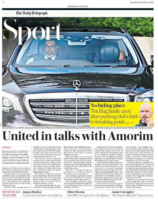 Telegraph back page