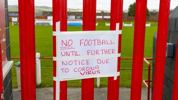 Football has been suspended in Scotland at all levels since 13 March