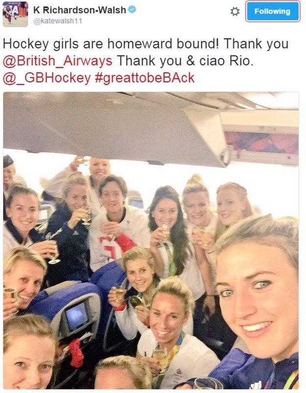 British hockey gold medallist and closing ceremony flag-bearer Kate Richardson-Walsh