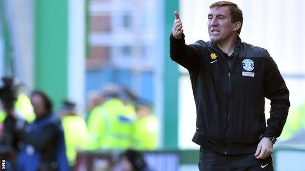 Hibernian head coach Alan Stubbs