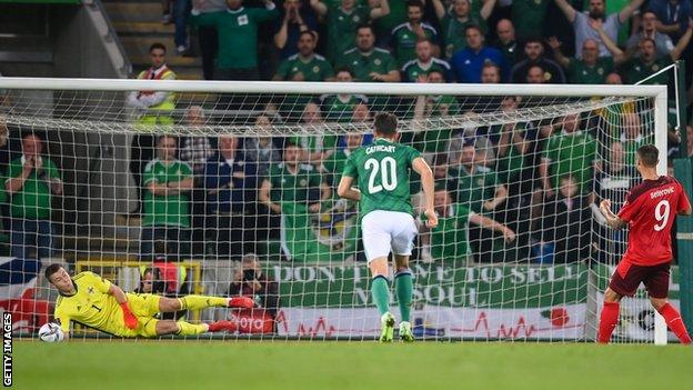 Peacock-Farrell saves Seferovic's penalty