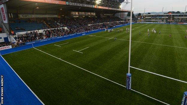 Cardiff Blues play at Cardiff Arms Park