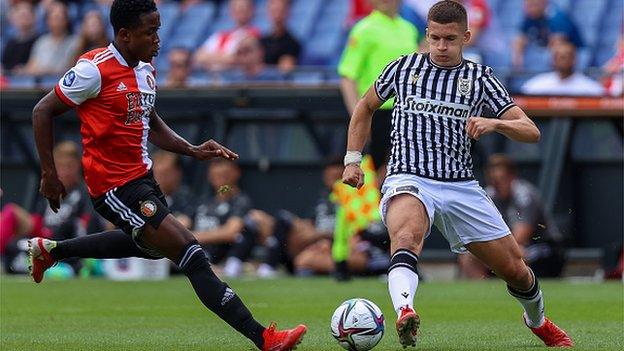 Christos Tzolis in action for PAOK