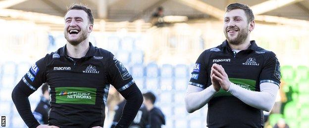 Stuart Hogg and Finn Russell