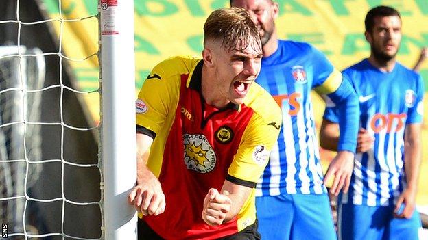 Partick Thistle defender Liam Lindsay celebrates