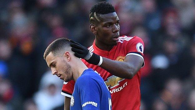 Eden Hazard and Paul Pogba