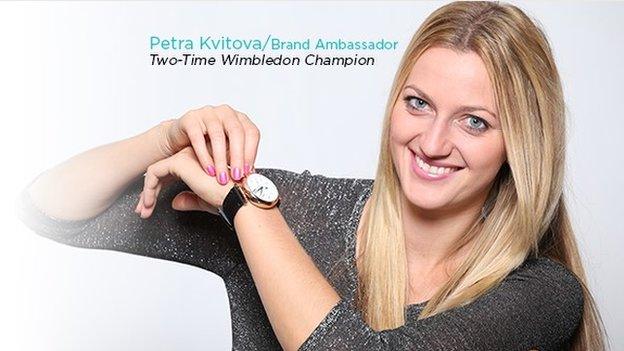 Petra Kvitova in ad for watch firm Ritmo Mundo