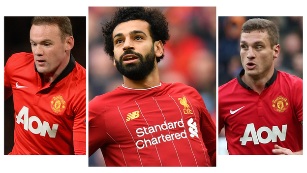 Wayne Rooney, Mohamed Salah and Nemanja Vidic