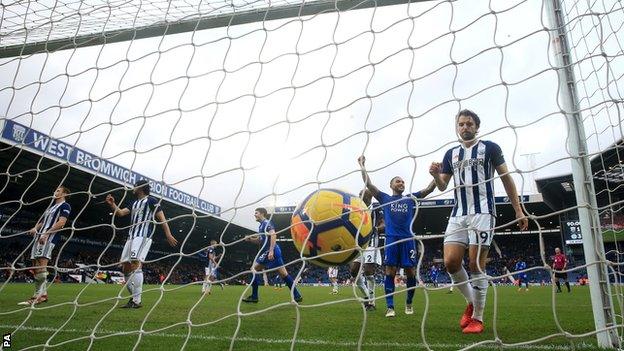 West Brom concede against Leicester City