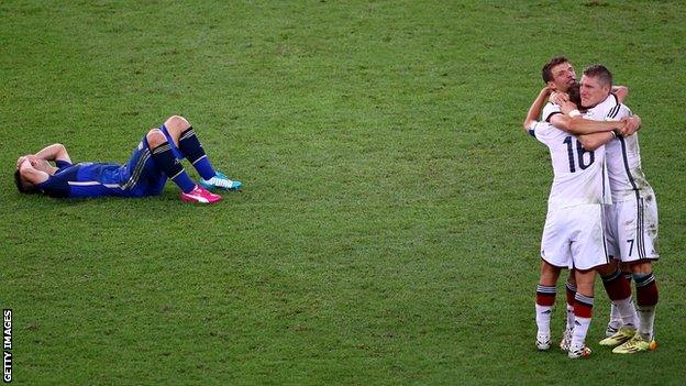 Germany players celebrate