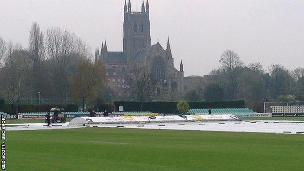 The covers remained on at New Road for four days running in Worcestershire's opening County Championship Division Two fixture of the season against Kent