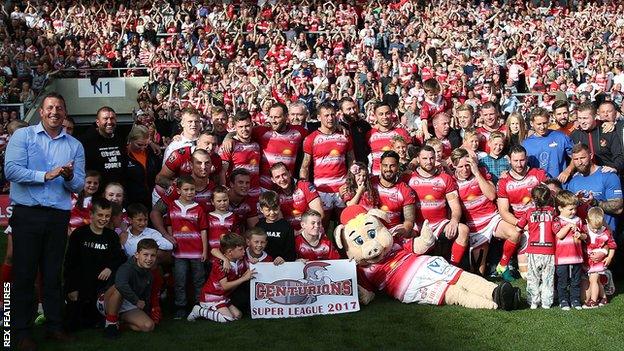 Leigh Centurions celebrate