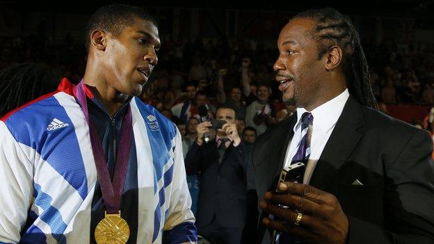 Anthony Joshua and Lennox Lewis