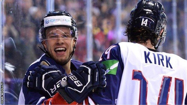 Ben Davies celebrates scoring the over-time winning goal for Great Britain against France