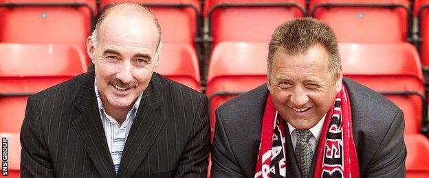 Willie Miller and Jimmy Calderwood back in 2004