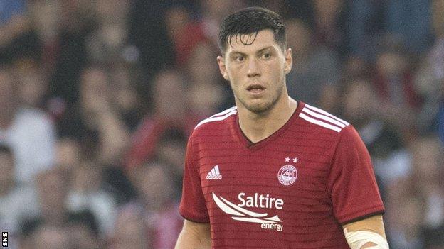 Scott McKenna in action for Aberdeen