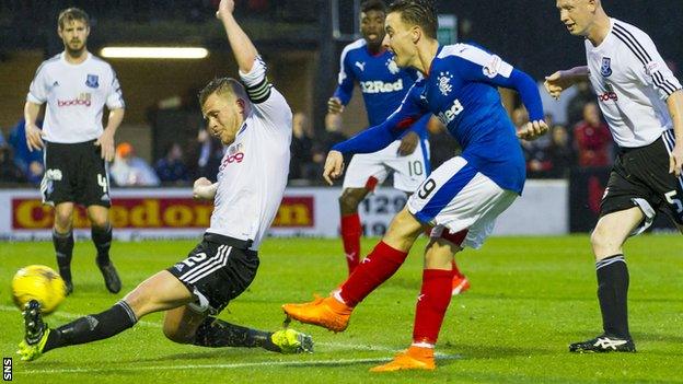 Barrie McKay scores for Rangers against Ayr United