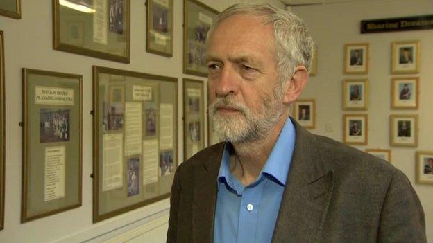 Jeremy Corbyn is a guest speaker at an event at the Féile an Phobail in Belfast