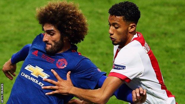 Jairo Riedewald in action in the 2017 Europa League final against Manchester United