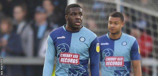 Wycombe players during their 4-1 defeat at home by Coventry