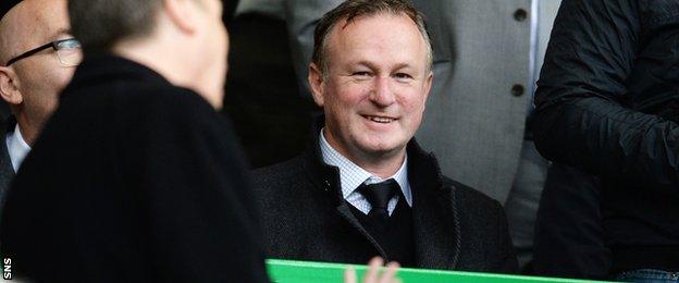 Northern Ireland manager Michael O'Neill at Celtic Park