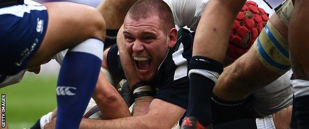 Gordon Reid scores for Scotland against England