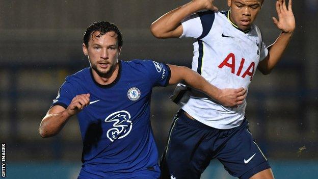 Danny Drinkwater in action for Chelsea's in the Premier League 2 competition