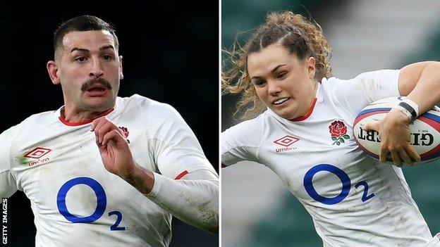 A split picture of Jonny May and Ellie Kildunne