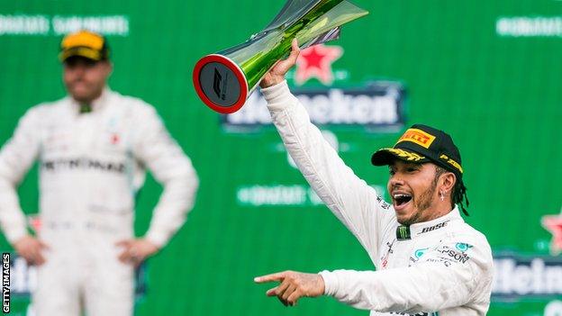 Lewis Hamilton wins the Mexican Grand Prix in 2019