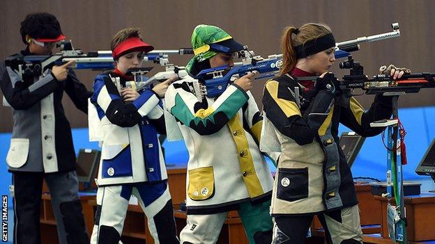 Athletes competing at the Youth Olympics in Nanjing