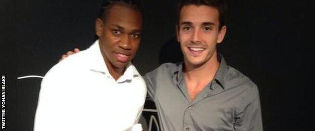 Yohan Blake posted a photo of him with Bianchi