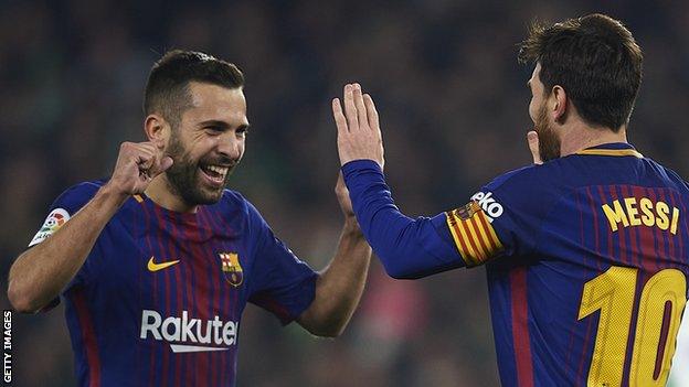 Jordi Alba, Lionel Mesi