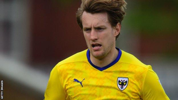 Joe Pigott in action for AFC Wimbledon