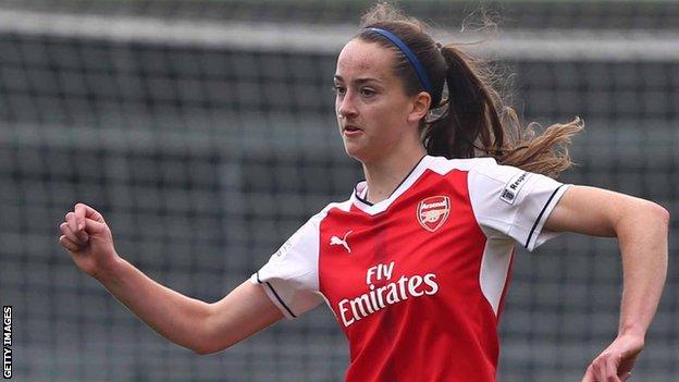 Anna Patten in action for Arsenal Women